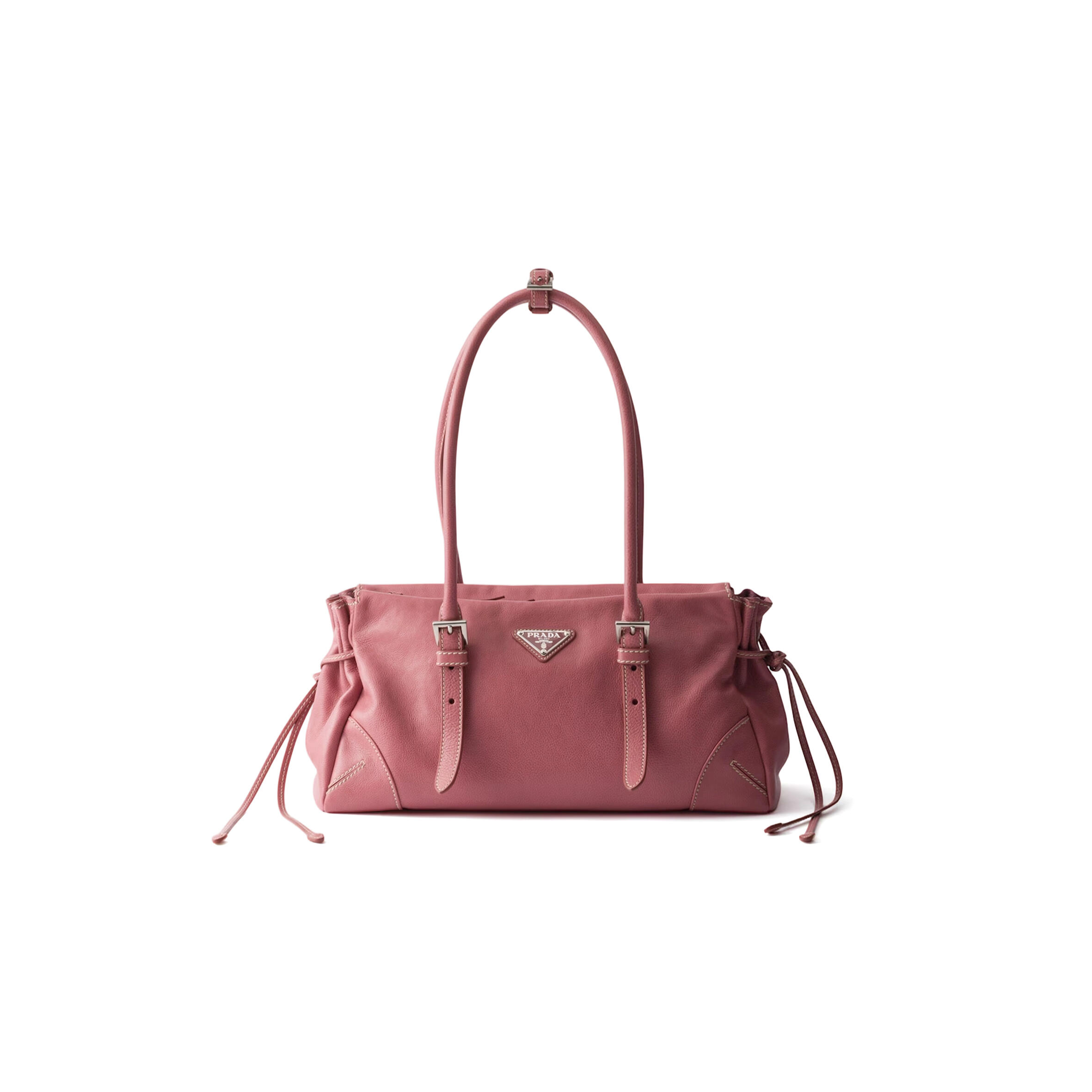 PRADA KARIN MEDIUM ANTIQUED LEATHER TOTE BAG 1BG628 (32*17.5*10.5cm)